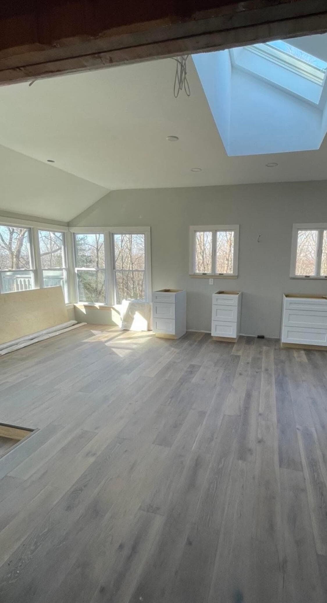 Finished flooring installation