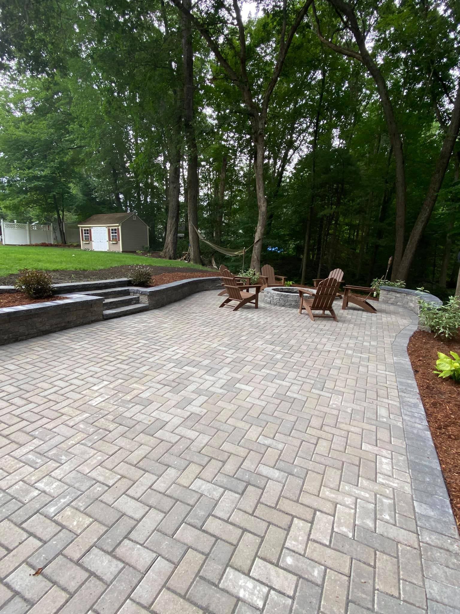 Completed patio and outdoor improvement project